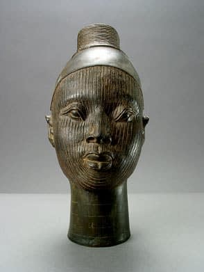 Ife Style Bronze Head of a Female
