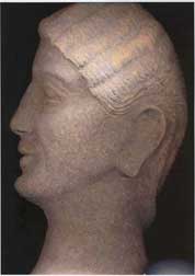 Etruscan Terracotta Profile Head Relief of a Woman