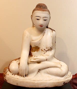 Mandalay Marble Seated Buddha