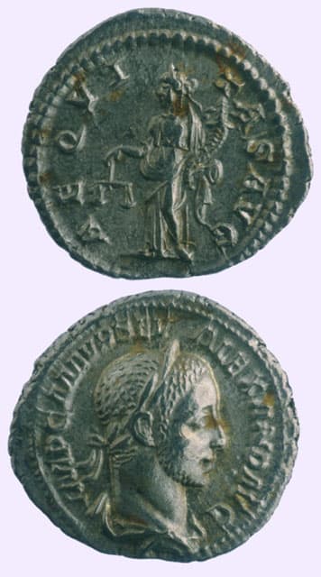 Silver Denarius of Emperor Severus Alexander