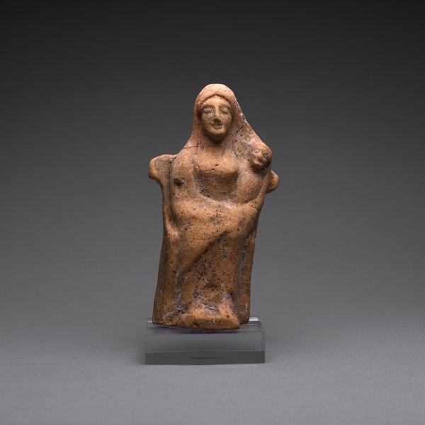 A Hellenistic Terracotta Statue of a Seated Woman