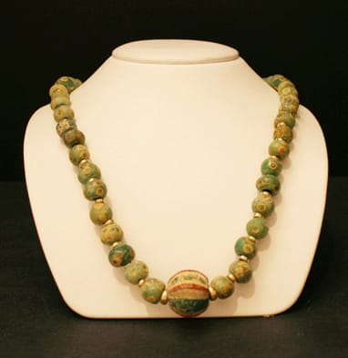 Necklace Consisting of Sand-Core Glass Beads