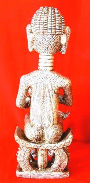 Asante Silver Covered Sculpture of a Mother and Child