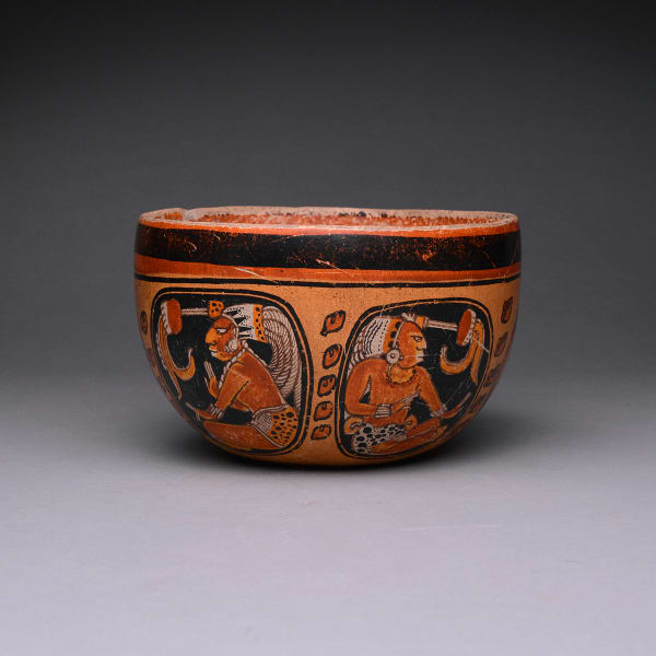 Mayan Orange Terracotta Bowl