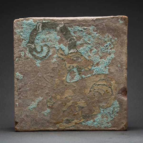 Painted Tile with Ibex