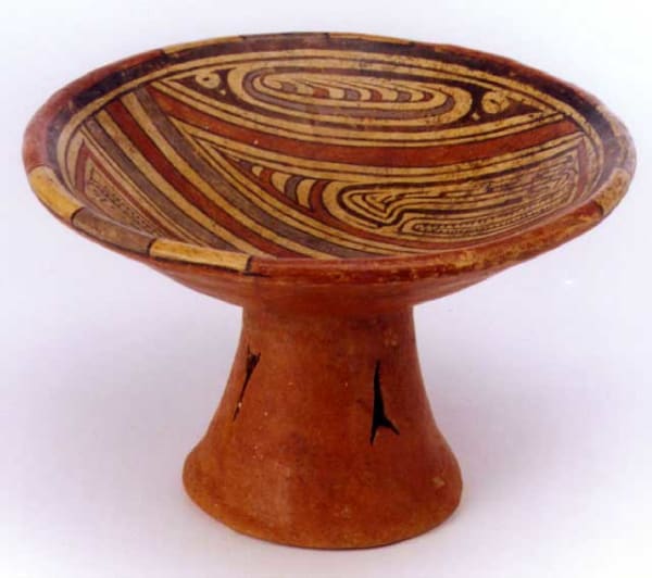 Cocle Terracotta Polychrome Pedestal Bowl
