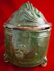 Eastern Han Green-Glazed Terracotta Lien