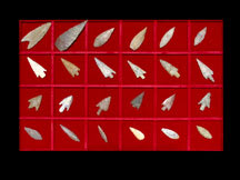 Set of Twenty-Four Neolithic Flint Arrowheads