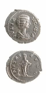 Silver Denarius of Empress Julia Domna
