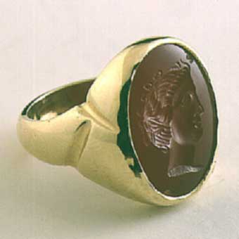 Carnelian Intaglio Depicting Medusa