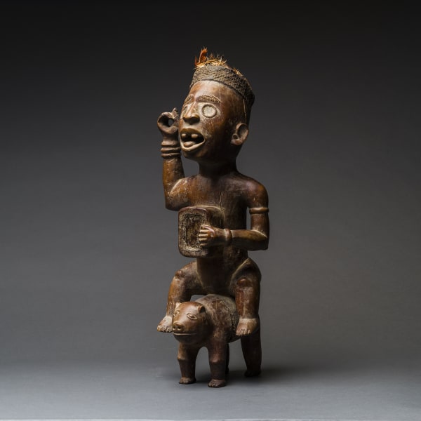 Kongo Wooden Nkisi Sculpture of a Rider