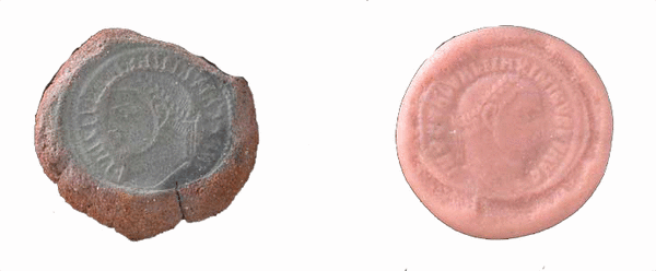 Roman Coin Mold Depicting Emperor Galerius