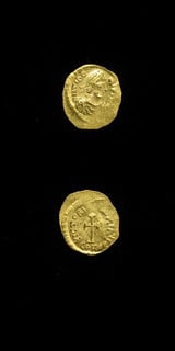 Byzantine Gold Tremissis of Emperor Maurice Tiberius