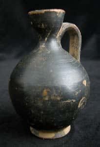 Greek Black-Glazed Jug with One Handle