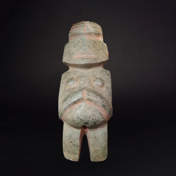 Green Carved Serpentine Schist Standing Mezcala Anthropomorphic Figure (M12 Type)