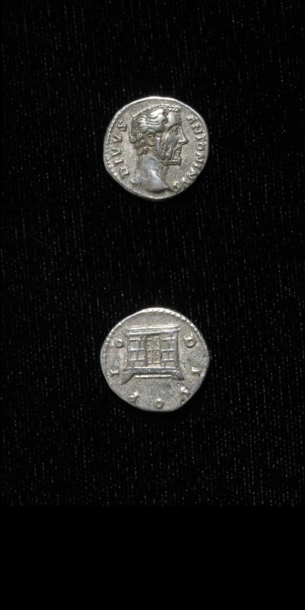 Silver Denarius of Emperor Antoninus Pius Issued Posthumously Marcus Aurelius and Lucius Verus
