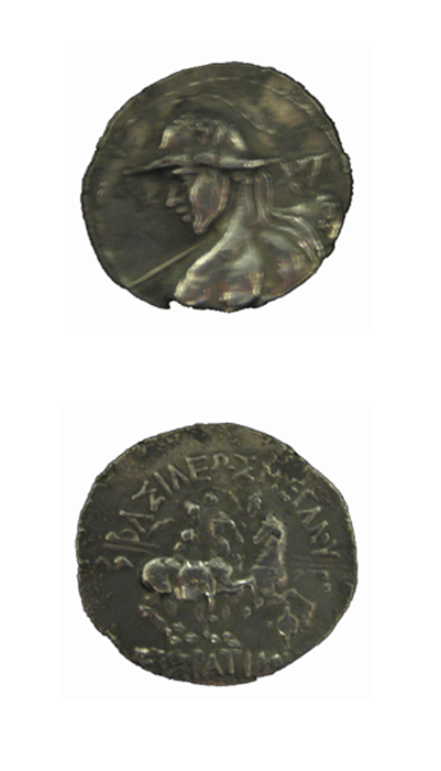 Bactrian Silver Tetradrachm of King Eukratides I
