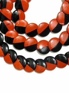 Blended Black Onyx and Red Jasper Bead Necklace
