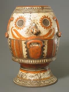 Guanacaste-Nicoya Vessel Depicting the Head of Tlaloc