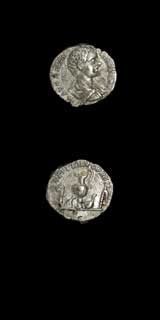 Silver Denarius of Caracalla Struck While Caesar