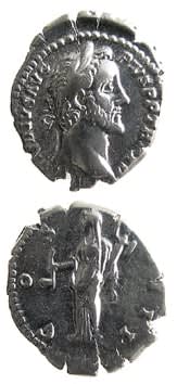 Silver Denarius of Emperor Antoninus Pius