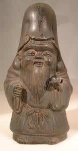 Edo Period Bronze Effigy of the God Fukurokuju