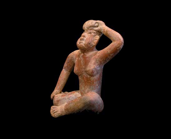 Olmec Sculpture of a Reclining Woman