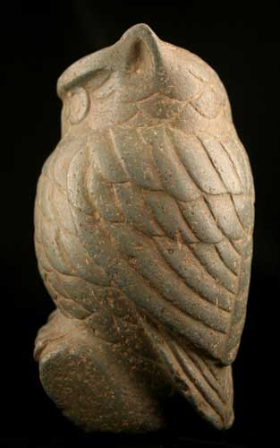 Aztec Stone Sculpture of an Owl