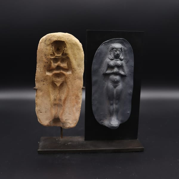 Old Babylonian Clay Mould With Standing Woman