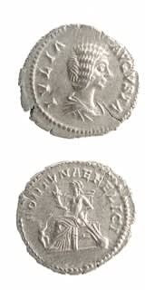 Silver Denarius of Empress Julia Domna
