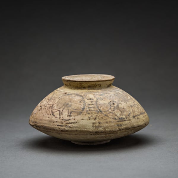 Slip-Painted Terracotta Vase
