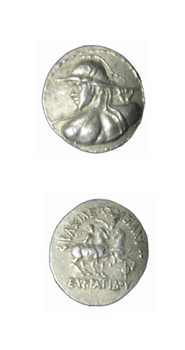 Bactrian Silver Tetradrachm of King Eukratides I