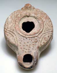 Talmudic Oil Lamp of the Late Roman Period
