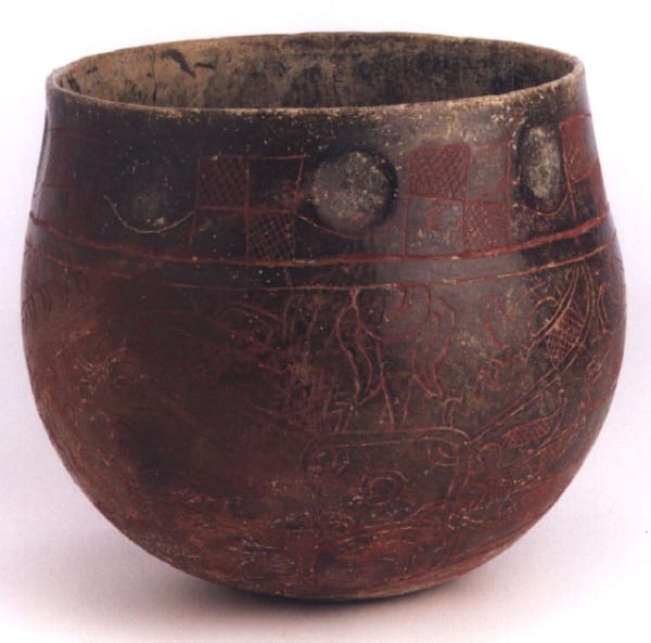 Mayan Blackware Incised Bowl