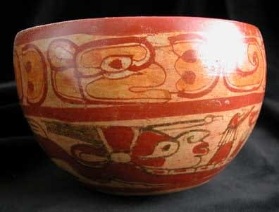Copador Style Mayan Polychrome Bowl