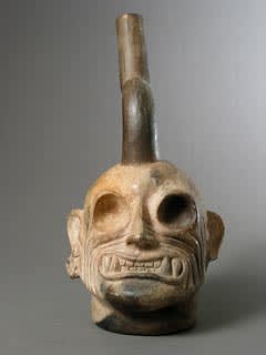 Moche Demon Effigy Vessel