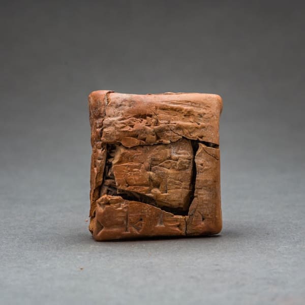 Sumerian Cuneiform Tablet in Clay Envelope