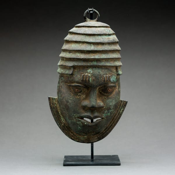 Benin Bronze Mask of an Oba
