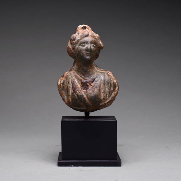 Bronze Weight Depicting the Bust of a Goddess