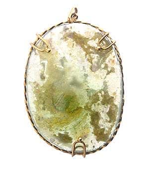Roman Glass Fragment Set in Pendant