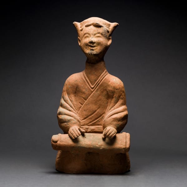 Han Dynasty Polychrome 'Sichuan' Seated Musician