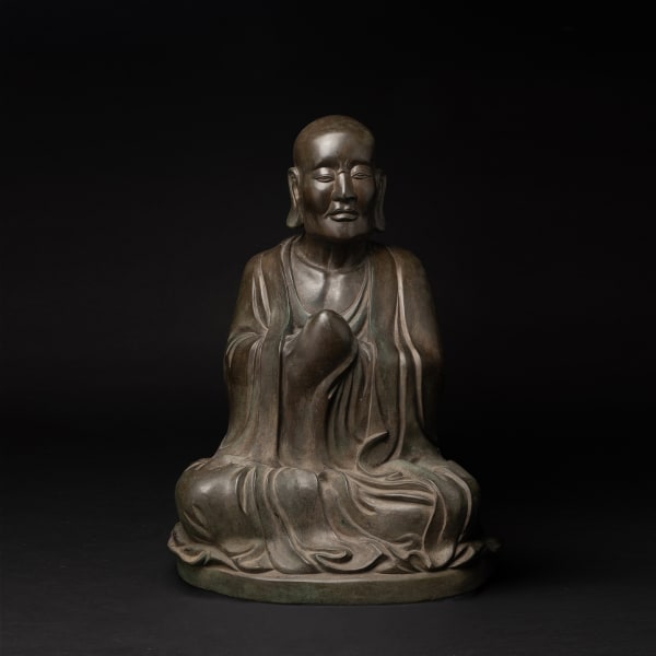 Vietnamese Bronze Seated Arhat