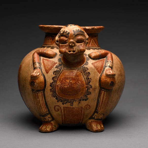 Polychrome Terracotta Effigy Vessel