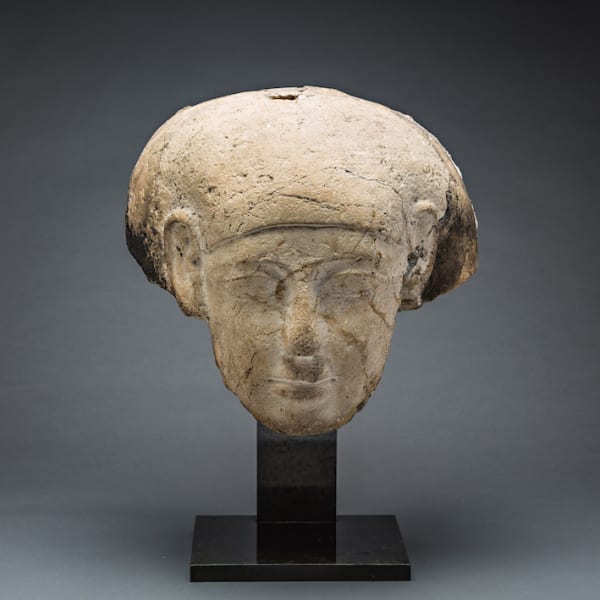 26th Dynasty Stone Sarcophagus Fragment of a Head