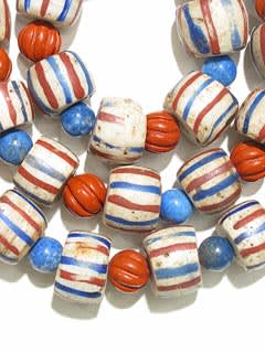 Venetian Glass Trading Bead, Lapis Lazuli, Jasper