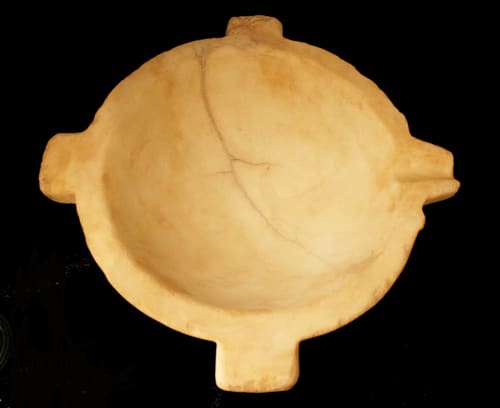 Iron Age Alabaster Libation Bowl
