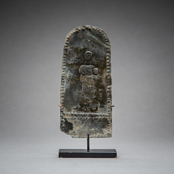 Byzantine Bronze Plaque Depicting Christ