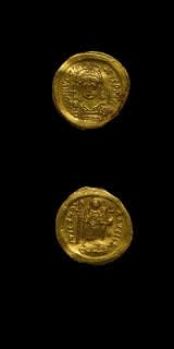 Byzantine Gold Solidus of Emperor Justinian I