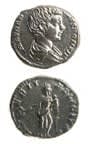 Silver Denarius of Caracalla Struck While Caesar