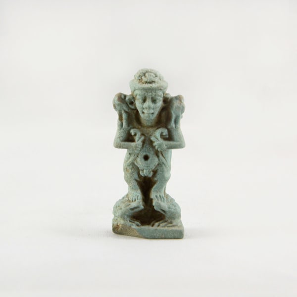 Late Dynastic Faience Amulet of Ptah-Sokar